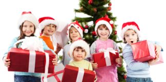 Boys and Girls Holding Presents - Gephardt Daily