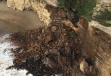 California  Cliff Collapses Under Hikers