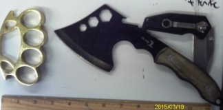 TSA-finds-hatchet-knife-brass-knuckles-in-carry-on-bag