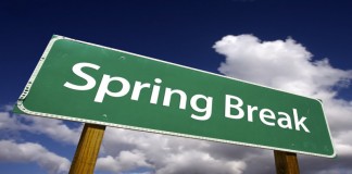 Spring Break Road Sign