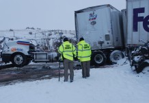 Blizzard Condition Cause Pile-Up Near Cheyenne