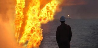 Oil Rig Pemex Fire Gulf of Mexico