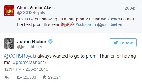 bieber prom