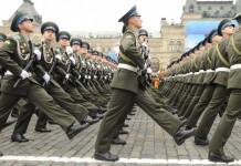 ussian military cadets march during the Victory Day parade Red Square in Moscow