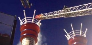 Smokestack Catches Fire During Reds Game