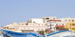 Lampedusa harbor Sicily, Italy