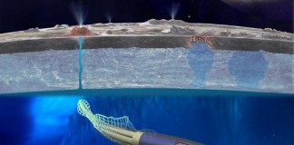 Soft Robot to Explore Europa's Ocean