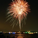Fireworks explode over the Potomac River in Alexandria, Virginia on July 12, 2008. The city of Alexandria is celebrating its 259th birthday. (UPI Photo/Alexis C. Glenn).