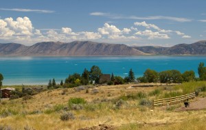 112 square mile Bear Lake on the Utah-Idaho border. Photo: Wikipedia Creative Commons 