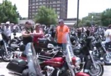 Hundreds of Bikers Protest