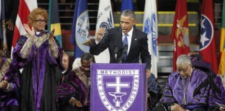 Obama at Pinckney Funeral