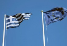European and Greek Flag