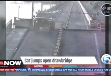 FL Car Jumps Over Open Drawbridge