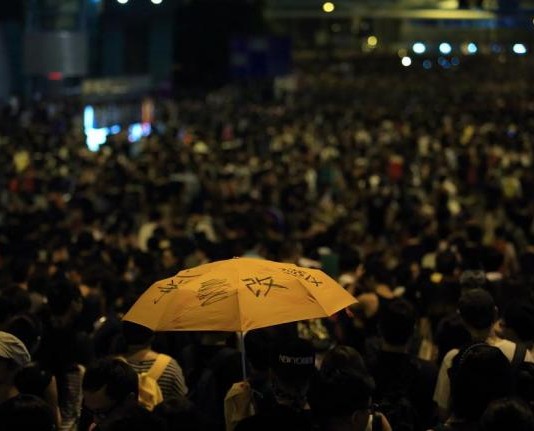 3,500 March in Umbrella Revolution Protest
