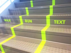 Utah-Valley-University-staircase-gets-a-texting-lane