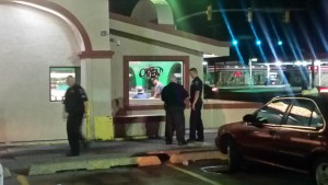 Unified Police investigating an robbery at Los Bertos Restaurant at 4199 S. Redwood Rd. early Monday morning. Photo: Justin Anderson/Gephardt Daily