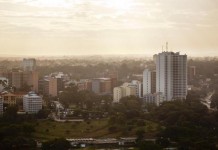 Aerial View of the Uhuru Park in Nairobi Kenya