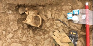 Archaeologists Find Ancient Storage Jar Under Roman Road