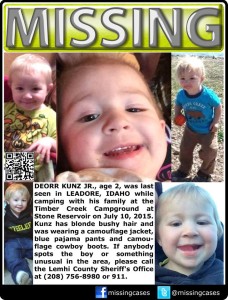 kunz jr missing found parents dead they idaho false report hope year old colorado holding five say city father poster