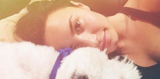 Demi Lovato With Her Pet Dog Buddy