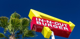Exterior Sign Of an In-N-Out Burger Restaurant