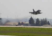 F-16CJ Taking Off From Incirilik Air Base in Turkey