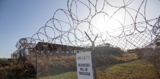 GUANTANAMO NAVY BASE, CUBA Barbwire Fence