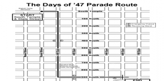 Days of 47 Parade Route Map