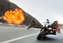 Actor Tom Cruise in One Scene of "Mission Impossible: Rogue Nation"