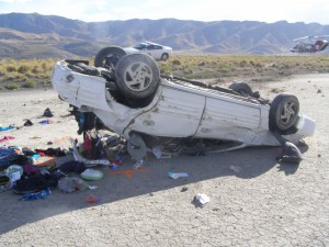 3 women were injured, two of  them critically, in a rollover crash on Interstate 80 - Photo: UHP/Gephardt Daily