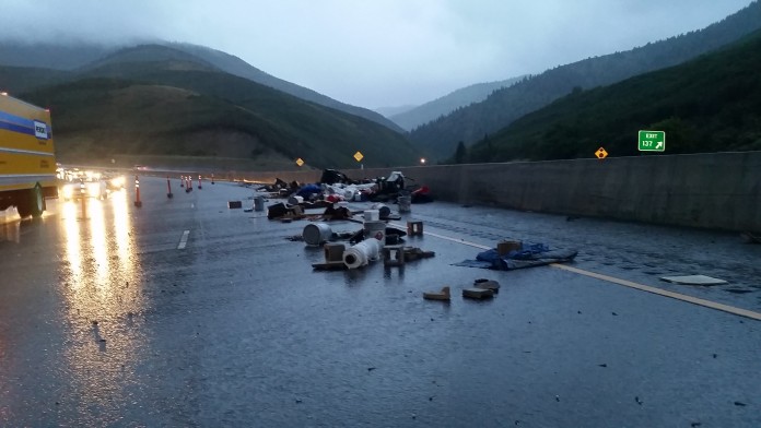 Screws and Nails Strewn Across I-80