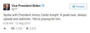 Biden Supports Carter