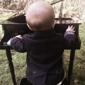 Carrie Underwood shared an adorable photo of son Isaiah playing piano this week. Instagram/Carrie Underwood
