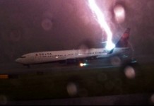 Delta lightning strike