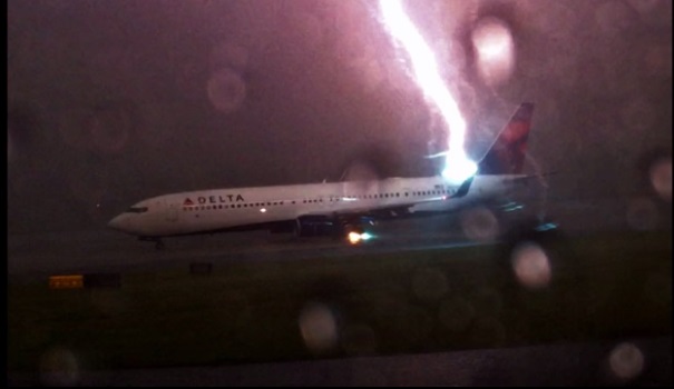 Delta lightning strike