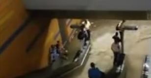 Flood Water Rushed Into Venezuelan Subway