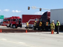 Freeway Diesel Spill