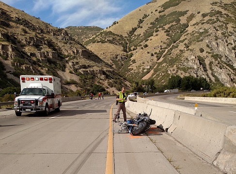 Motorcycle Accident in Weber Canyon
