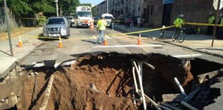 Sinkhole Opens Up In Brooklyn's Sunset Park