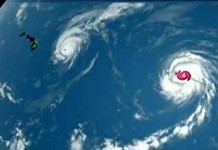 Two Category 4 Hurricanes East of Hawaii