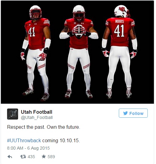 Utah Football Program Throwback Uniforms