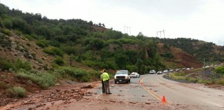 Mudslide in Spanish Fork Canyon