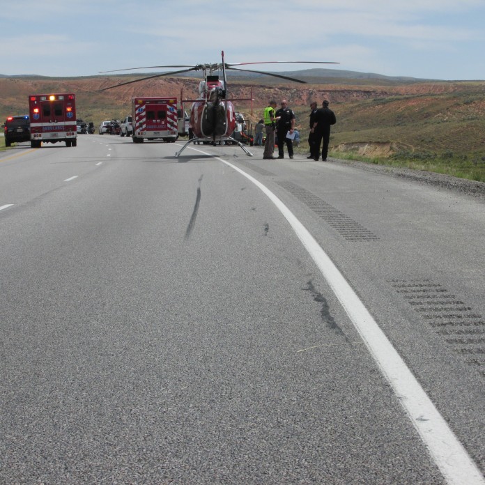 Motorcycle Crash In I-80 Responders