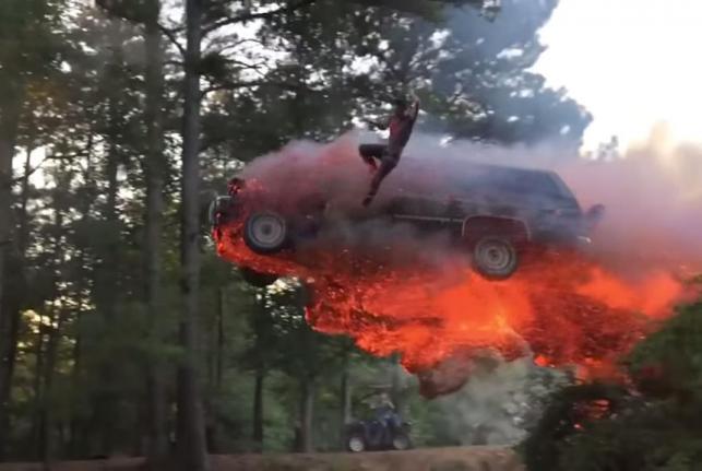 Alabama Men Jump Flaming Suv into Lake