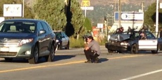 Stolen Vehicle Car Crash Near 2100 S Redwood