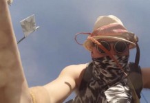 GoPro Falls From Drone Onto Burning Man