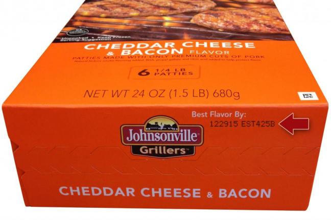 Johnsonville Cheddar Chesse & Bacon Recall