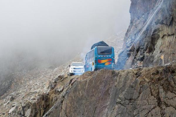 Bus Falls From 984-Foot-High Cliff In Peru