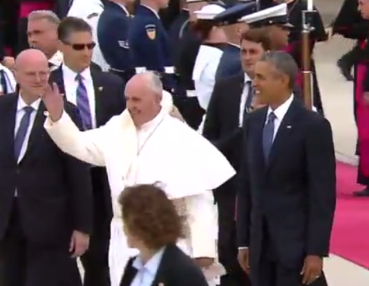 Pope Arrives in United States