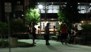 University of Utah football players awaiting word on the fate of two teammates wounded in a campus area shooting Saturday night. Photo: Gephardt Daily/Arturo Soria